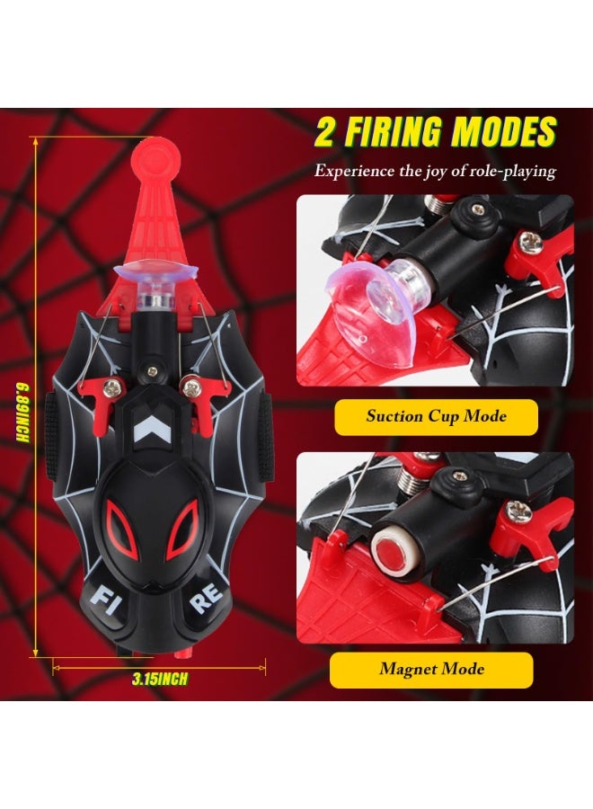 ال لايف قاذفات خيوط العنكبوت، لعبة إطلاق خيوط العنكبوت، قاذفة خيوط مع قفازات، لعبة إطلاق خيوط مع بكرة حريرية حقيقية، أداة لعب أدوار الأبطال الخارقين للرجال والأولاد - Image 4